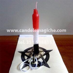 candela di san cipriano rossa bianca e nera
