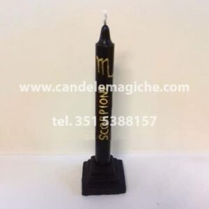 candela nera dello zodiaco scorpione