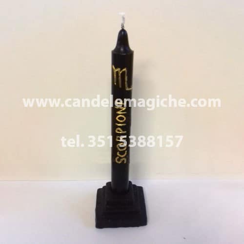 candela nera dello zodiaco scorpione