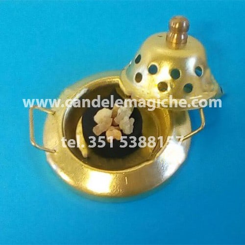 incensiere da tavolo in metallo