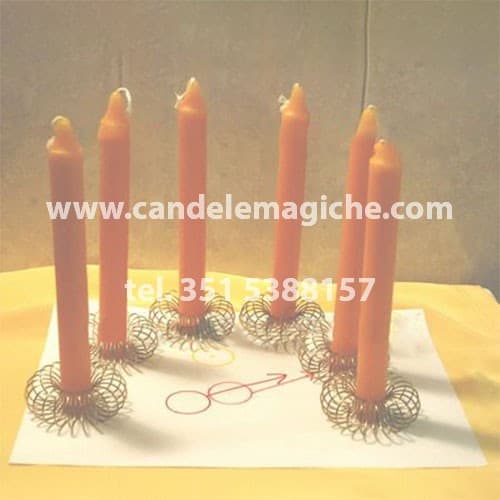 set candele rosa per rituale legamento d'amore omosessuale