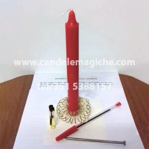 candela rossa per legamento d'amore della pergamena