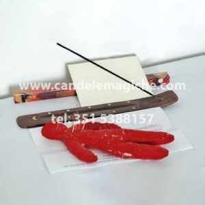 bambola voodoo rossa per macumba legamento sessuale