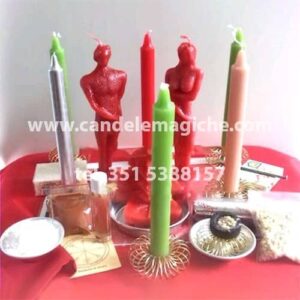 seti di candele per il rito d'amore argagù