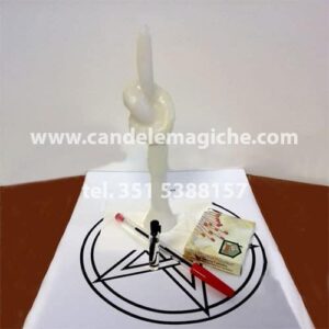 Candela nodo bianca per rituale magico