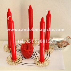 kit candele per rito della vulva rossa
