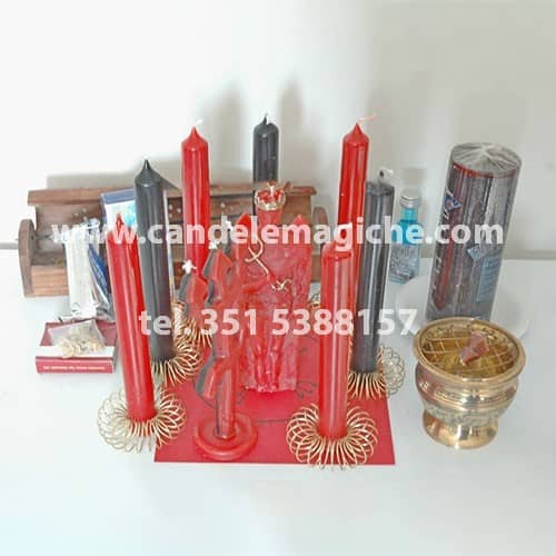set di candele per rituale di barà