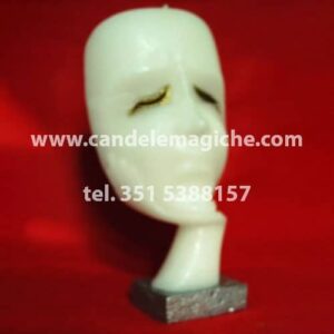 candela del pensiero a forma di maschera