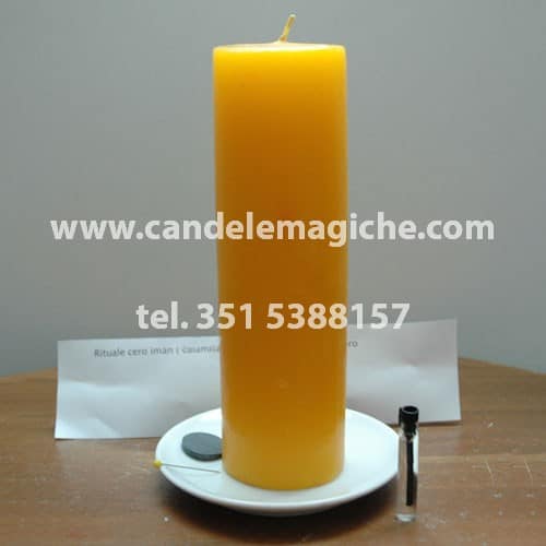 cero iman giallo per effettuare il rito per attrarre denaro