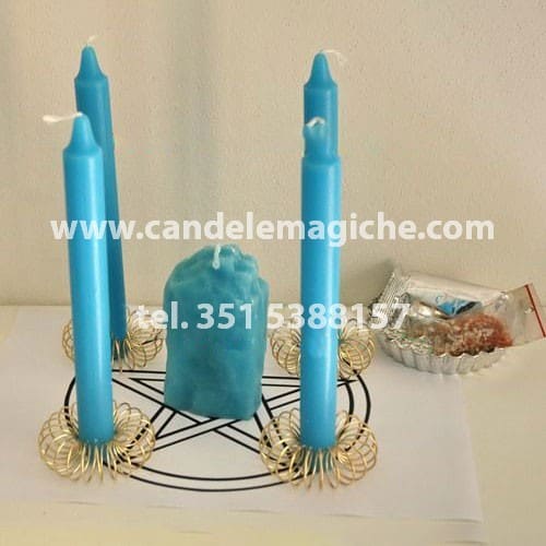 candele azzurre per il rito del muro celeste