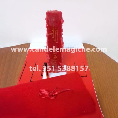 candela rossa dell'arcangelo phaleg per rituale