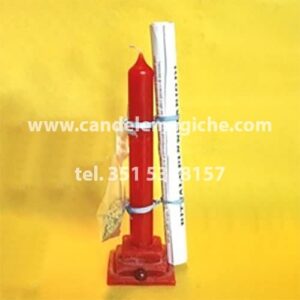 candela cilindrica rossa e rituale astrale di marte