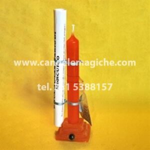 candela cilindrica rossa e rituale astrale di mercurio