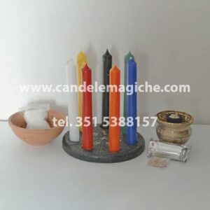 set di candele colorate per il rituale astrale di purificazione personale