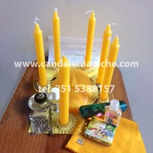 candela figurata del pensiero gialla per rituale per fortuna economica