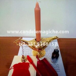 lampada di aladino e candela per rituale avvera desideri