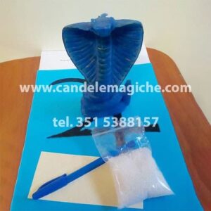 candela a forma di cobra azzurra