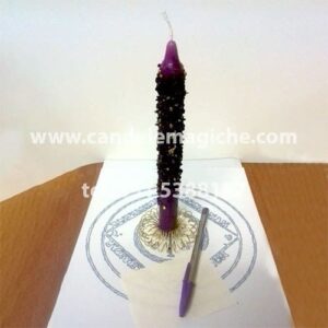 candela malefica viola per rituale di separazione