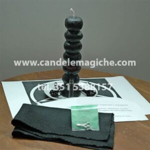 candela dai sette nodi nera per rituale