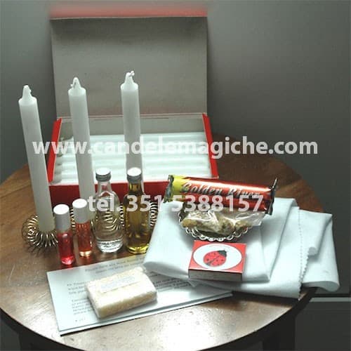 set di accessori e materiale occorrente per recitare la triplice novena anime sole