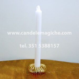 candela cilindrica bianca