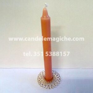 candela cilindrica in cera d'api