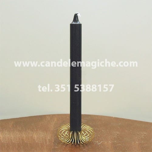 candela cilindrica di colore nero