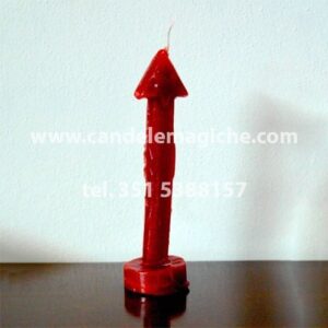 candela a forma di freccia saetta