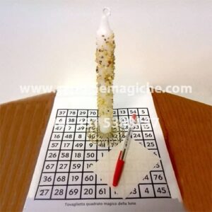 candela con incenso bianca