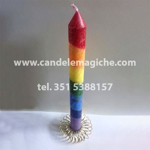 candela sette pianeti sette colori