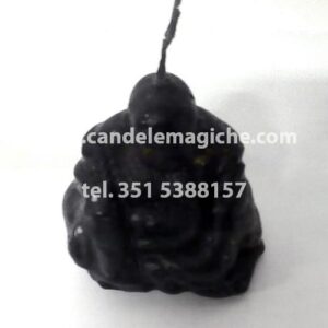 candela a forma di buddha nera