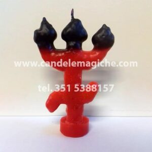 candela garfo brasiliano di colore rosso e nero