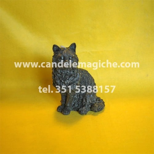 candela a forma di gatto nero