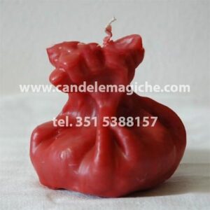 candela figurata del sacco della fortuna di colore rosso
