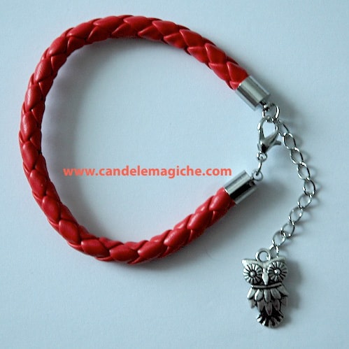 bracciale con ciondolo a forma di gufo
