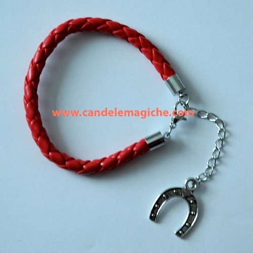bracciale con ciondolo a forma di ferro di cavallo