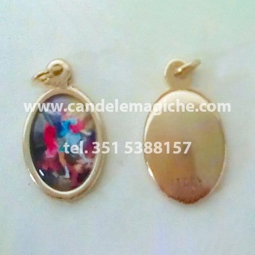 medaglietta di san michele in argento