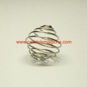 molla spirale porta pietre di colore argentato