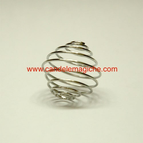 molla spirale porta pietre di colore argentato