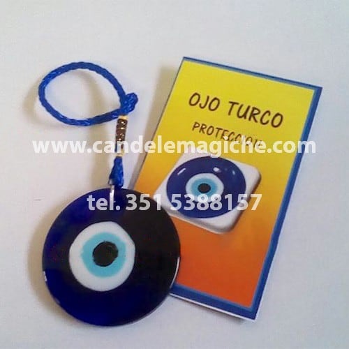 portachiavi portafortuna con occhio turco