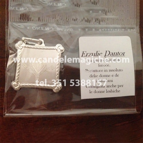talismano in argento Erzulie Danton