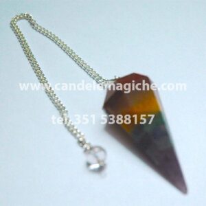 pendolino magico sette chakra realizzato con sette pietre differenti