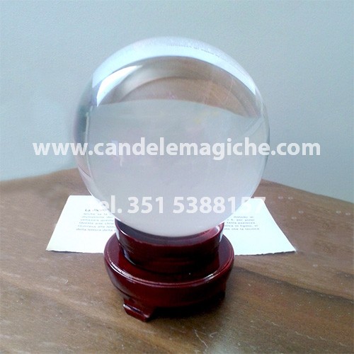 Sfera di Cristallo 12 cm - divinazione - cristallomanzia - veggenza