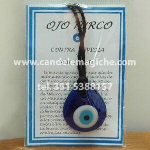 talismano raffigurante l'occhio turco con cordoncino