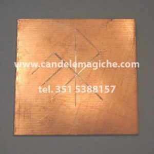 talismano runico in rame con quadrato magico di gar