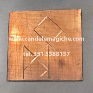 talismano runico in rame per avere contatti con gli spiriti