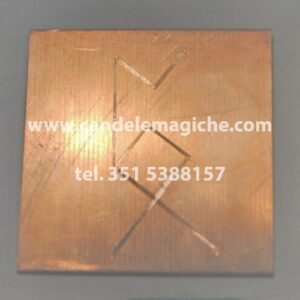 talismano runico in rame per ottenere guadagni finanziari