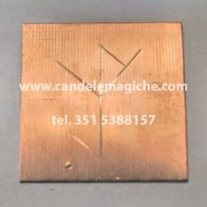 talismano runico in rame per respingere gli attacchi magici