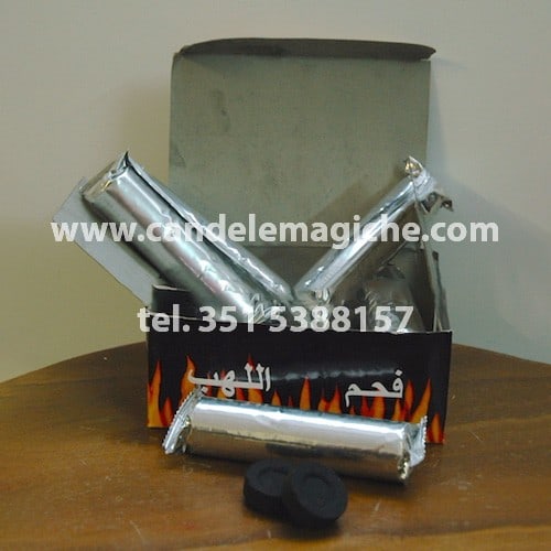 scatala da 100 pezzi di carboncini brucia incenso