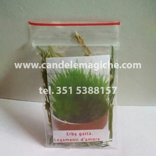 confezione di erba gatta per legamenti d'amore